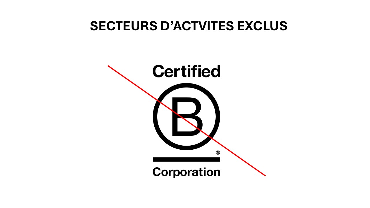 B CORP Secteurs d'activités exclus